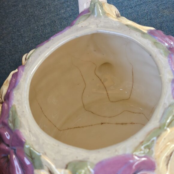 Vintage Flowers In A Basket Teapot; decorative teapot - Picture 9 of 12